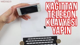 Kağıttan Telefon Klavyesi Yapın  Paper Keyboard [upl. by Blisse]