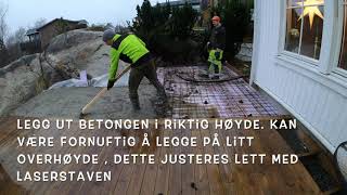 Hvordan støpe betong platt ute  Platting for utekjøkken Son Støp Østfold gjør det selv tips DIY [upl. by Riaj944]