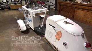 1952 Cushman Ice Cream Cart via Dairyland Cycle Insurance [upl. by D'Arcy89]