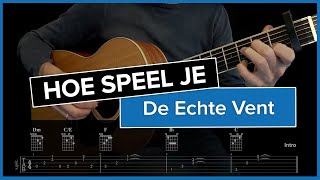 Hoe Speel Je DE ECHTE VENT van RACOON Guitar Tutorial met TABS  GITAAR RACOON  TABS [upl. by Ecerahs46]