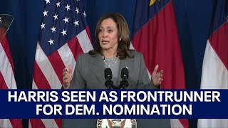 Kamala Harris seen as frontrunner for Democratic nominee after Biden bows out [upl. by Denae]