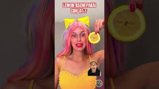 LEMON ASAM PAKAI COKLAT⁉️ challenge food halloween funny candy woodworking prank [upl. by Oloap]