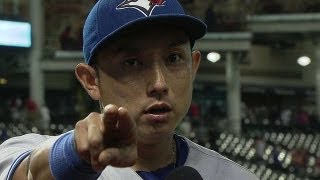 Kawasaki chats with Blue Jays crew about win [upl. by Banwell]