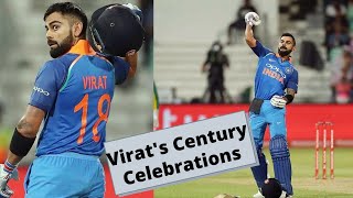 How Virat Kohli celebrates after scoring a century  Virat Kohlis century celebrations [upl. by Atsahc]