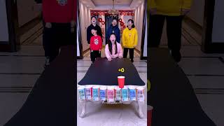 Who Is The Best At The Cup Pushing Challenge Funnyfamily Partygames [upl. by Mercola]