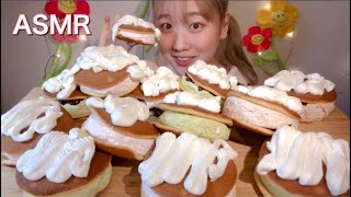 ASMR 生クリームどら焼き Fresh Cream Dorayaki 생크림 도라야키【咀嚼音大食い MukbangEating Sounds】 [upl. by Atinhoj149]