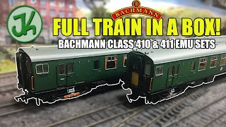 Bargain Full Train In A Box Bachmann 4BEP amp 4CEP 410 amp 411 EMU in BR SR Green  Unboxing and Review [upl. by Janus482]