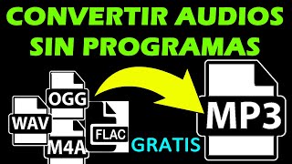 COMO CONVERTIR AUDIO A MP3 SIN PROGRAMAS 🚀 Online y Gratis ✅ Fácil y Rápido [upl. by Rehportsirhc991]