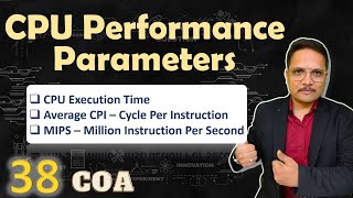 CPU Performance Parameters in COA Average CPI MIPS and Execution Time  COA [upl. by Cilegna]