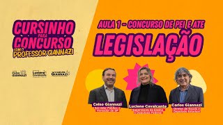 🔴 📚Cursinho para Concurso ATE e PEI AULA 1  Legislação [upl. by Tanney]