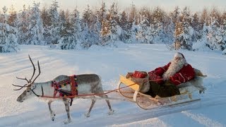 Santa Claus amp Reindeer on the road 🦌🎅 Lapland Finland Rovaniemi real Father Christmas for families [upl. by Koetke]