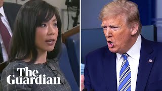 ’Keep your voice down’ Trump berates female reporter when questioned over Covid19 response [upl. by Dare]