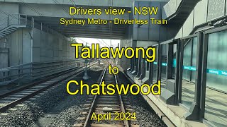 Drivers view NSW Tallawong to Chatswood Apr 2024 [upl. by Nnylak]