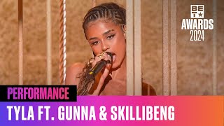 Tyla Gunna amp Skillibeng Made Us quotJumpquot With Their Performance  BET Awards 24 [upl. by Norek662]