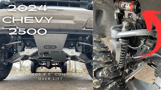 1st 2024 HIGH COUNTRY WITH A BDS 65quot COILOVER LIFT ON MY 2024 CHEVY SILVERADO INSTALLED REVIEW [upl. by Alyssa]