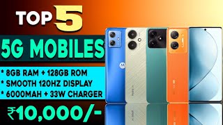 Top 5 Best 5G Smartphone Under 10000 in 2024  8GB128GB 120hZ Display Best 5G phone under 10000 [upl. by Libyc]