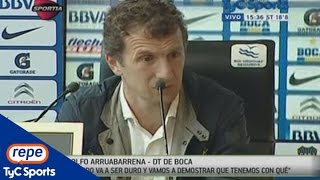 Arruabarrena y su Boca quotEl resultado es lo más importantequot [upl. by Eenet]