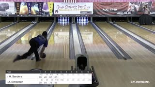 Anthony Simonsen Wins 2018 PBA Gene Carter Classic Throwing A BACKUP BALL [upl. by Nereil]