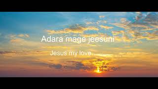 Adara Mage Jesuni Sinhala amp English lyrics video [upl. by Nnadroj504]