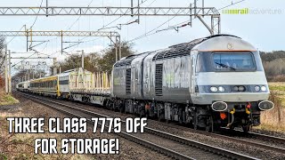 NEW TRAINS FOR STORAGE Class 777s off to Long Marston 150224 [upl. by Onitselec]