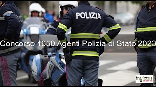 Concorso 1650 Allievi Agenti Polizia di Stato 2023 [upl. by Ahsienot]