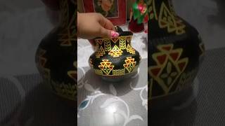 Pot Painting 💛🖤youtubeshorts shortvideo painting potpainting shortfeed [upl. by Carlita]