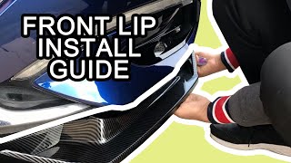 Front Bumper Lip installation guide for beginner step by step guide [upl. by Akirahs]