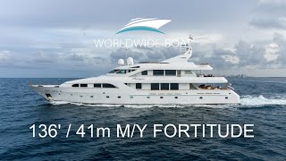 115000  Week SUPER YACHT Looks Like Touring 136’  4145m MY FORTITUDE [upl. by Ahtabat658]