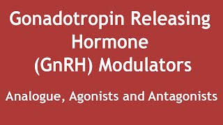 Gonadotropin Releasing Hormone GnRH Modulators  Analogue Agonists and Antagonists ENGLISH [upl. by Yatnuahc]