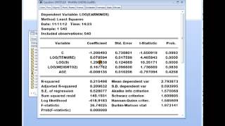 Eviews 7 Testing linear restrictions in regression [upl. by Mari595]