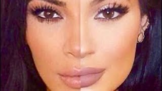 HOW TO CONTOUR YOUR FACE FOR BEGINNERS  KKW x Kylie Jenner [upl. by Kile]