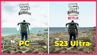 GTA SA Definitive Edition PC vs Mobile Netflix Details Comparison [upl. by Adianes224]