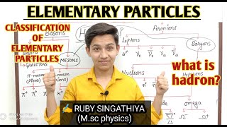 Elementary particalsclassification of elementary particalsbosonsfermionswhat is hadron [upl. by Anuqahs]