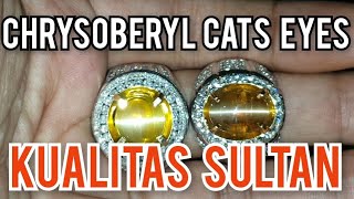 Chrysoberyl cats eye sultan quality clean amp super kristal [upl. by Elokin]