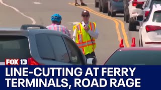 Linecutting at Washington ferries leads to road rage new rules  FOX 13 Seattle [upl. by Eillek86]