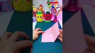 فاصل كتاب بفكره جديده 😍 اختراع shorts diy recycling craft art ideas fyp [upl. by Janeczka]