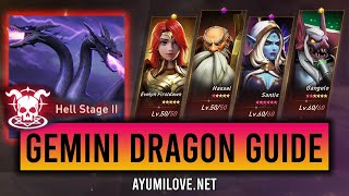 Gemini Dragon 14 Guide in 50 seconds Evelyn Firstdawn Hassel Santis Gangelo  Awaken Chaos Era [upl. by Tenaej]