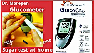 Dr Morepens Gluco one BG03 Blood Glucose Monitoring System review and sugar test demonstration [upl. by Reace]