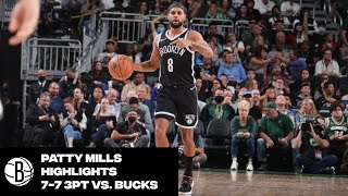 Patty Mills Goes 7 for 7 From Three in Nets Debut [upl. by Neelon26]