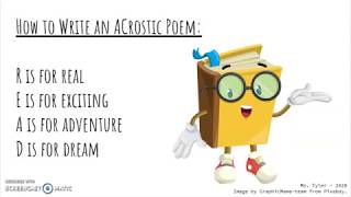 How to Write Acrostic Poems [upl. by Anitirhc]