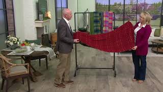 Foxford Woollen Mills Lambswool Reversible 27quot X 75quot Shawl on QVC [upl. by Mcconaghy]