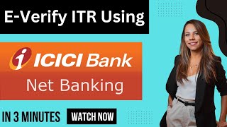 ITR EVerify using ICICI net banking  Income Tax Everify using ICICI net banking [upl. by Arnon675]