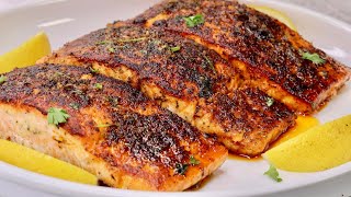 Garlic Butter Salmon Recipe  How Make Garlic Butter Salmon [upl. by Rafaelita]