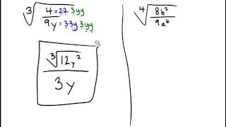 Rationalizing a denominator Quotient involving higher radicals and monomials [upl. by Pulcheria]