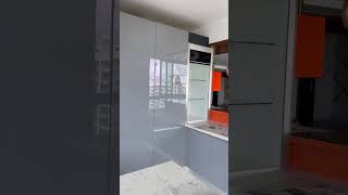 Kitchen glass fish door  kitchen interior trending shots viralshorts youtube [upl. by Leirbma877]