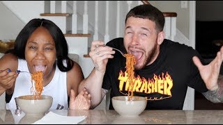 2X SPICY NUCLEAR NOODLE CHALLENGE Impossible  Finished the WHOLE thing [upl. by Anauq]