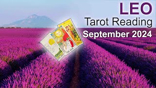 LEO TAROT READING quotCOMING OUT ON TOP LEO IT ALL FALLS INTO PLACEquot September 2024 tarotreading [upl. by Ahsinawt]