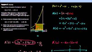 R1 eksamen høst 2013 Del 2  3b Rektanglets største og minste verdi [upl. by Inaffit]