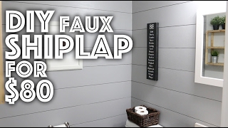 DIY Faux Shiplap for 80 [upl. by Ydennek110]