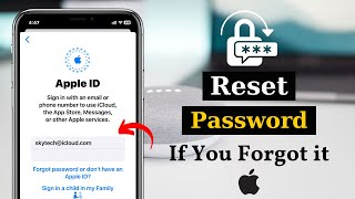 How To Reset Apple ID Password if You Forgot it  Change Apple ID Password if Forgotten [upl. by Suoicerpal]